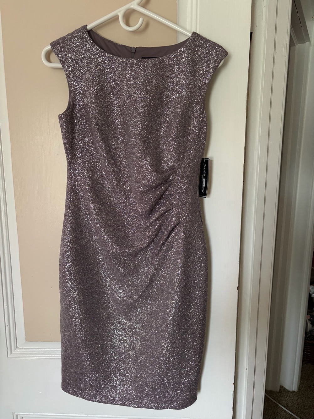 Jessica Howard Shimmer Sheath Dress in Lavender